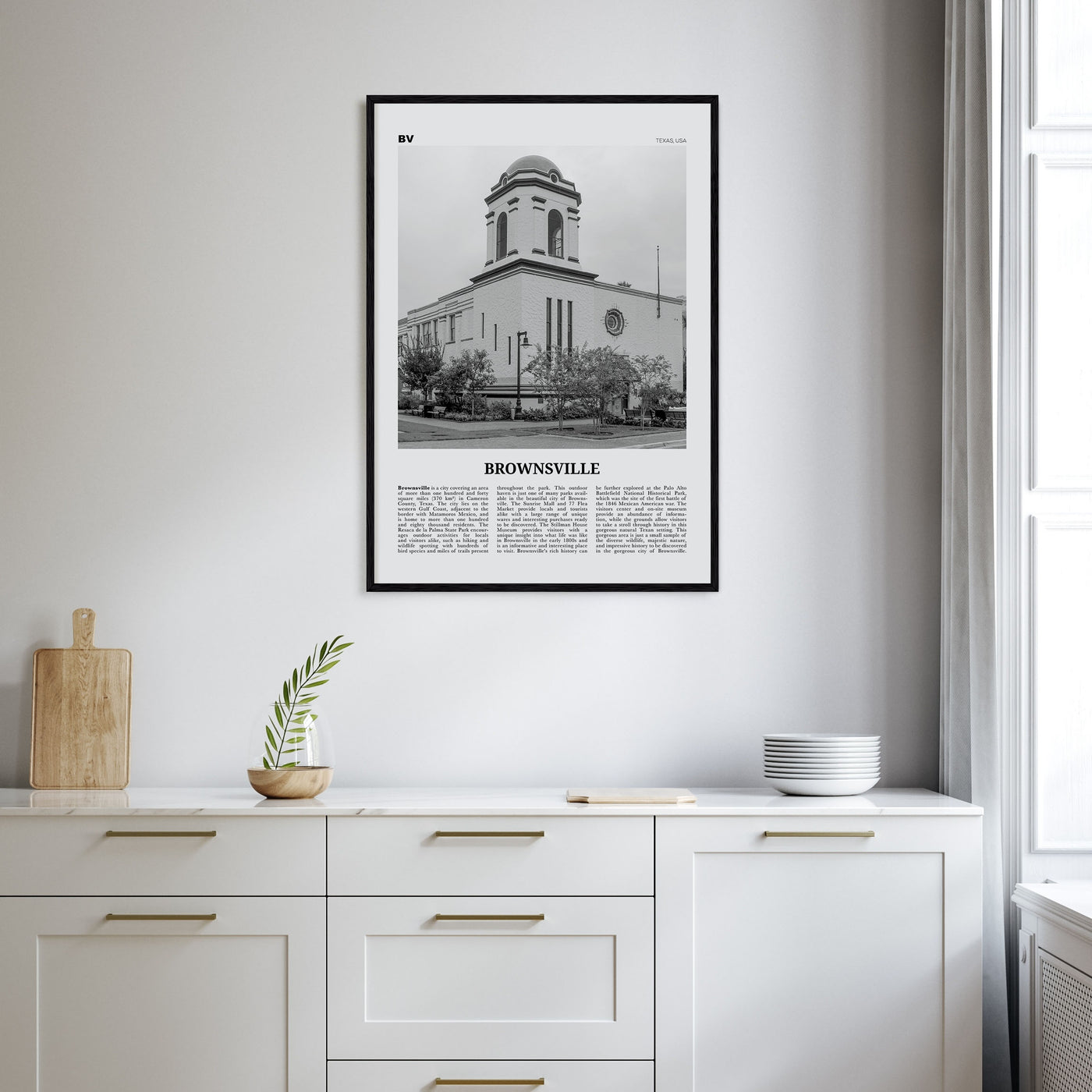 Brownsville Travel B&W Poster