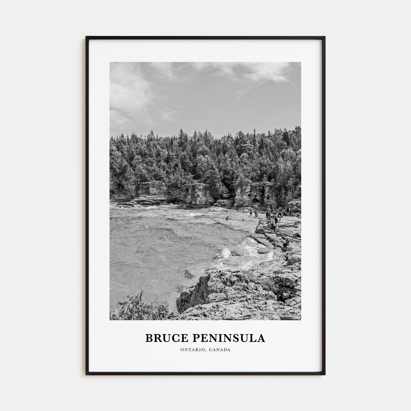 Bruce Peninsula Portrait B&W Poster