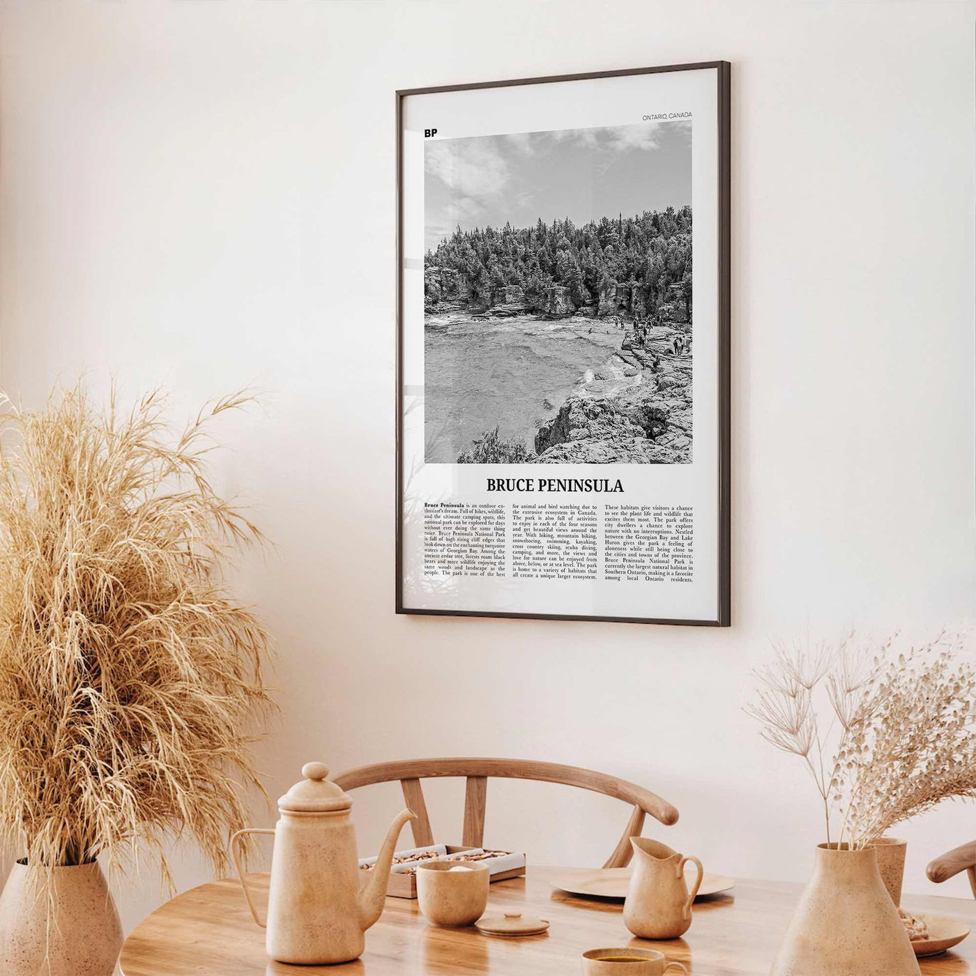 Bruce Peninsula Print Black and White, Bruce Peninsula Wall Art, Bruce Peninsula Poster, Bruce Peninsula Photo, Ontario, Canada