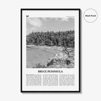 Bruce Peninsula Print Black and White, Bruce Peninsula Wall Art, Bruce Peninsula Poster, Bruce Peninsula Photo, Ontario, Canada