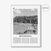 Bruce Peninsula Print Black and White, Bruce Peninsula Wall Art, Bruce Peninsula Poster, Bruce Peninsula Photo, Ontario, Canada