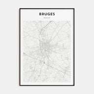 Bruges Map Portrait Poster