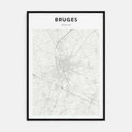 Bruges Map Portrait Poster