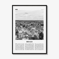 Bruges Print Black and White, Bruges Wall Art, Bruges Poster, Bruges Photo, Bruges Wall Decor, Belgium, Brugge, Brügge, Flemish, Europe
