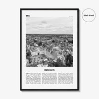 Bruges Print Black and White, Bruges Wall Art, Bruges Poster, Bruges Photo, Bruges Wall Decor, Belgium, Brugge, Brügge, Flemish, Europe