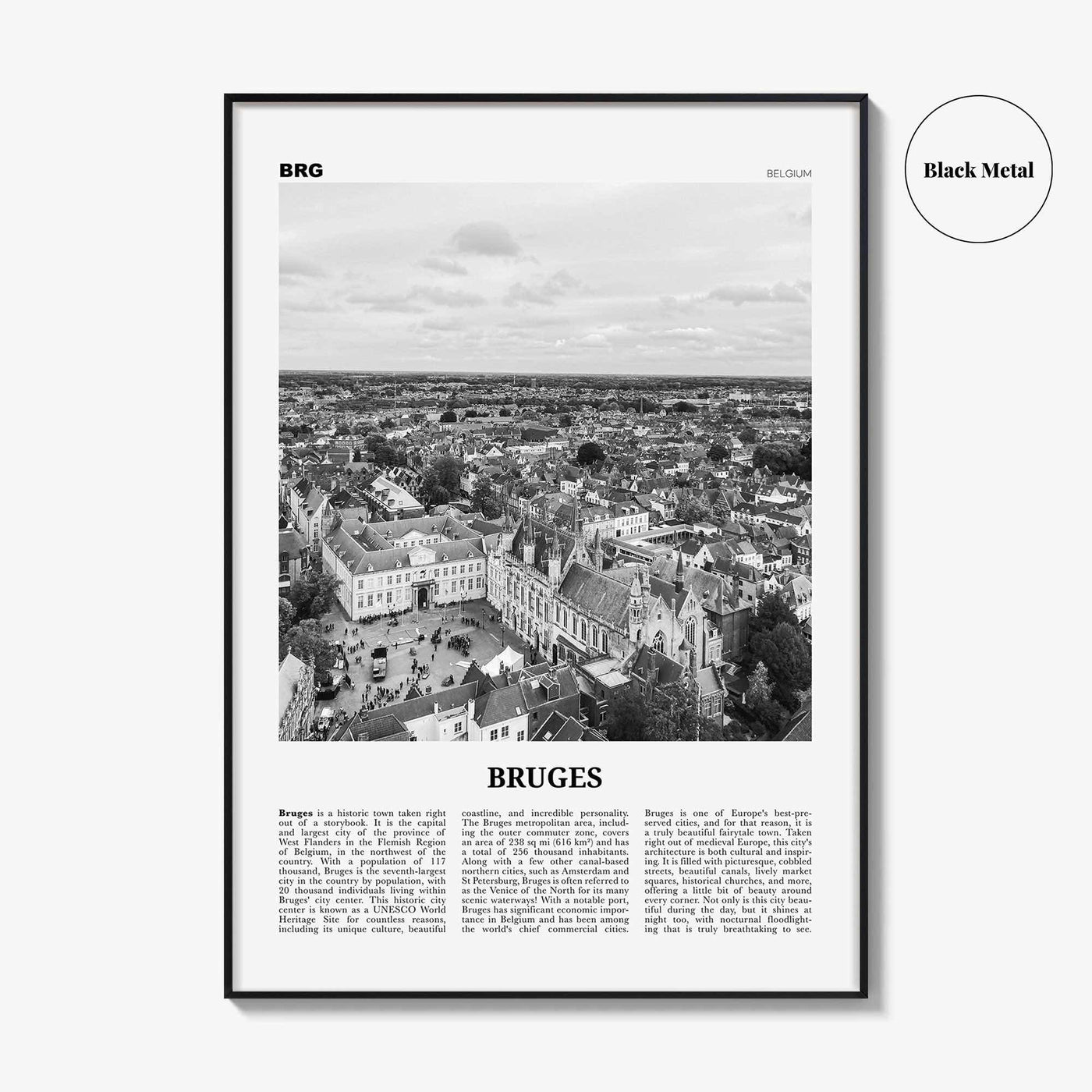 Bruges Print Black and White, Bruges Wall Art, Bruges Poster, Bruges Photo, Bruges Wall Decor, Belgium, Brugge, Brügge, Flemish, Europe