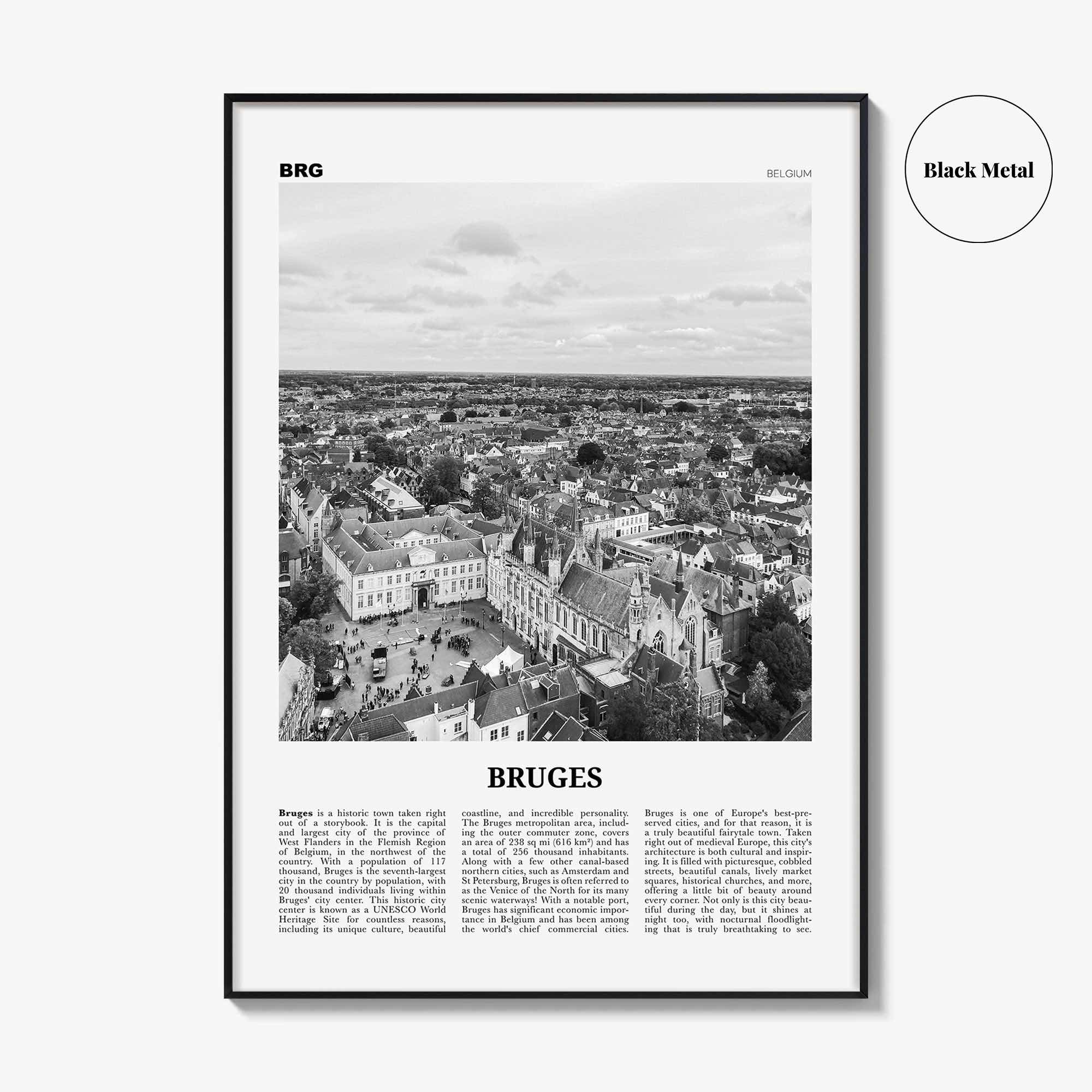 Bruges Print Black and White, Bruges Wall Art, Bruges Poster, Bruges Photo, Bruges Wall Decor, Belgium, Brugge, Brügge, Flemish, Europe