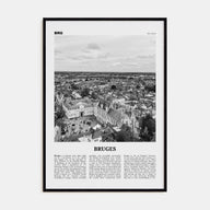 Bruges Travel B&W Poster