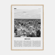 Bruges Travel B&W Poster