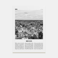 Bruges Travel B&W Poster