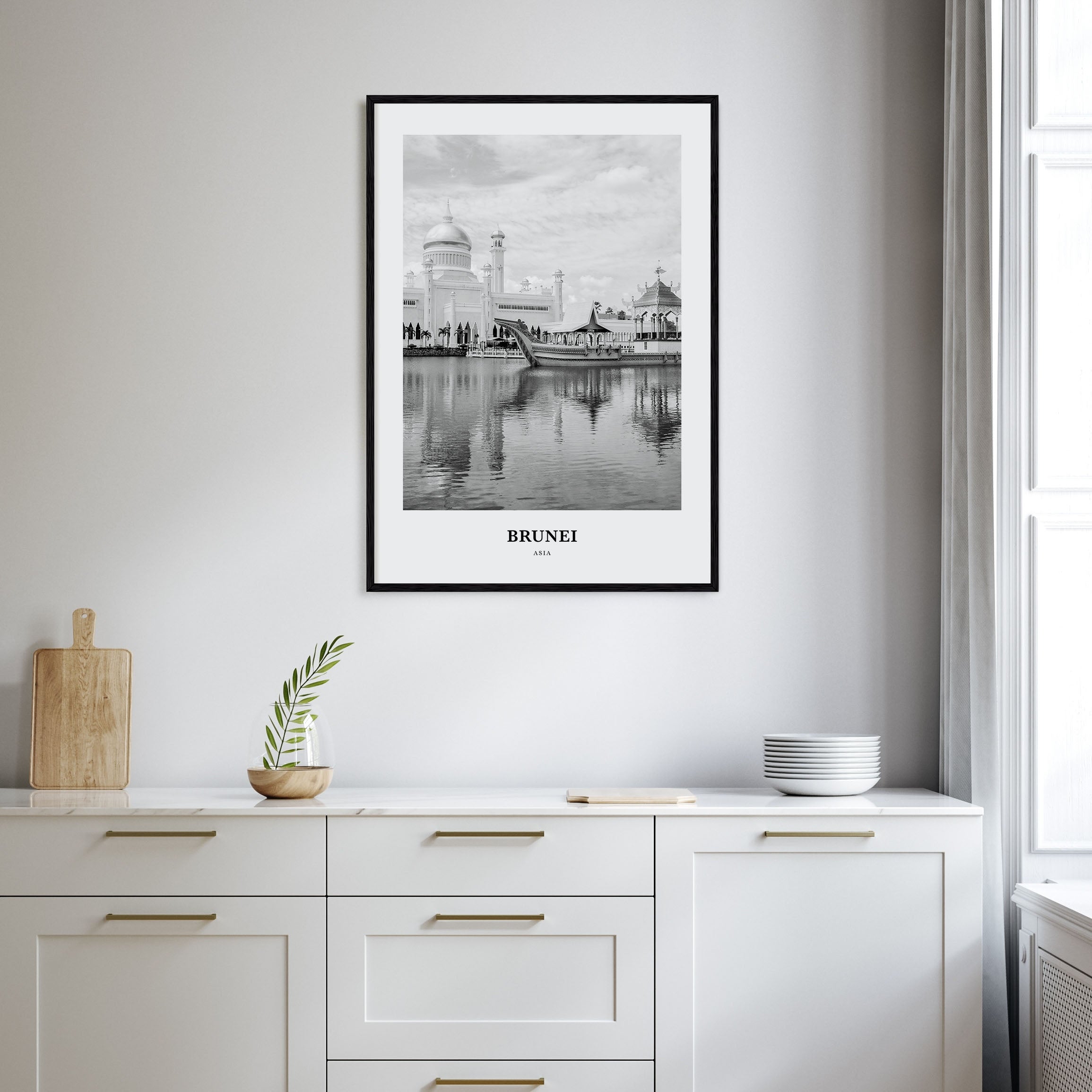 Brunei Portrait B&W Poster