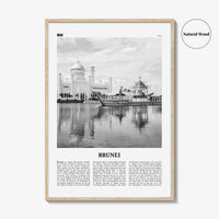 Brunei Print Black and White, Brunei Wall Art, Brunei Poster, Brunei Photo, Brunei Wall Decor, Country Art Print, Asia