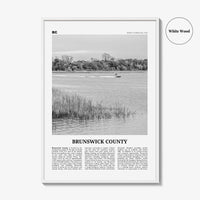 Brunswick County Print Black and White, Brunswick County Wall Art, Brunswick Poster, Brunswick Photo, Brunswick Wall Décor, Brunswick Map