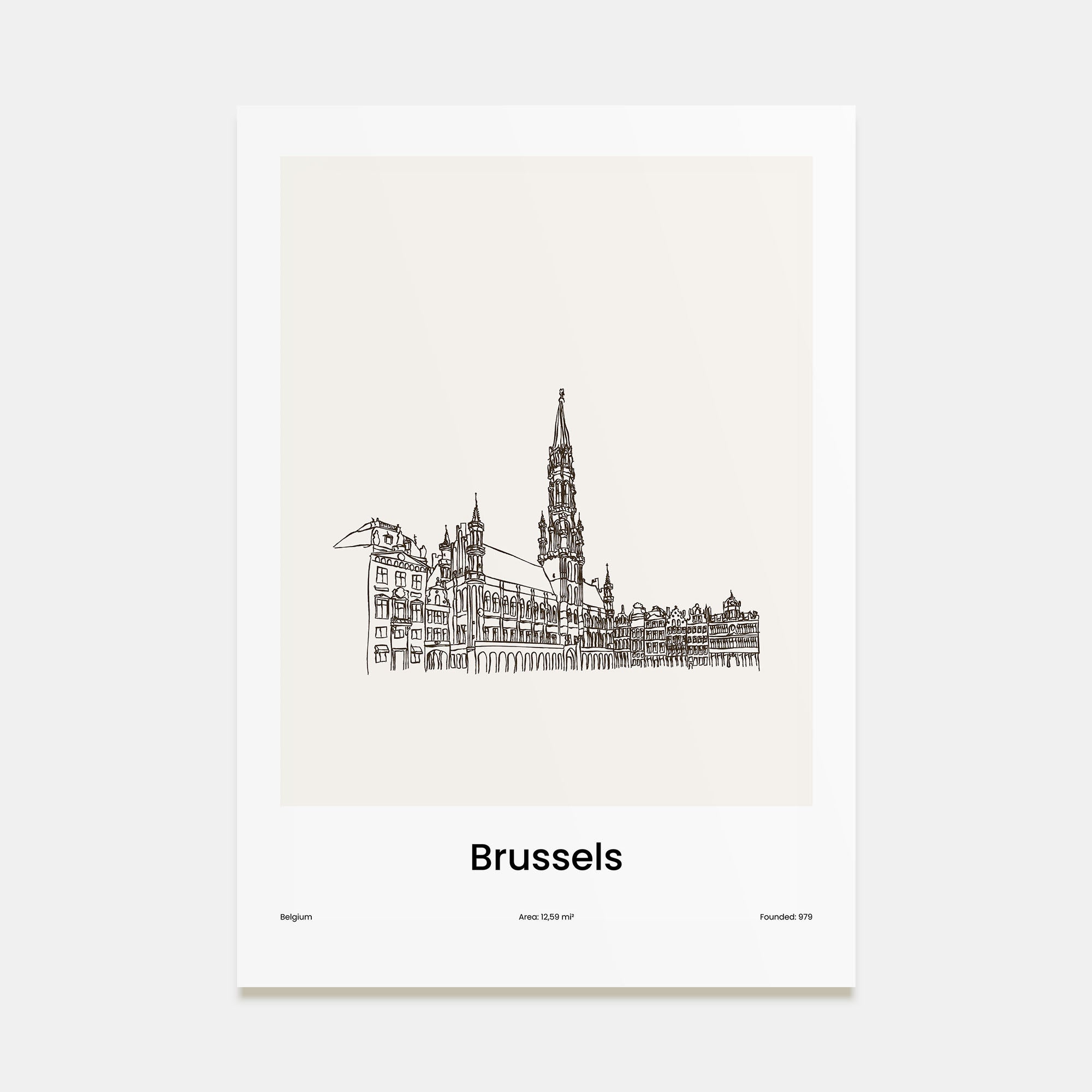 Brussels Drawn Poster