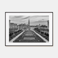 Brussels Landscape B&W Poster