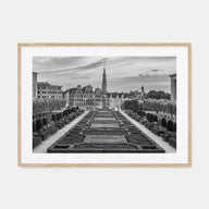 Brussels Landscape B&W Poster