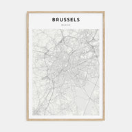 Brussels Map Portrait Poster