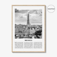 Brussels Print Black and White, Brussels Wall Art, Brussels Poster, Brussels Photo, Brussels Wall Decor, Belgium, Bruxelles, Brussel, Europe