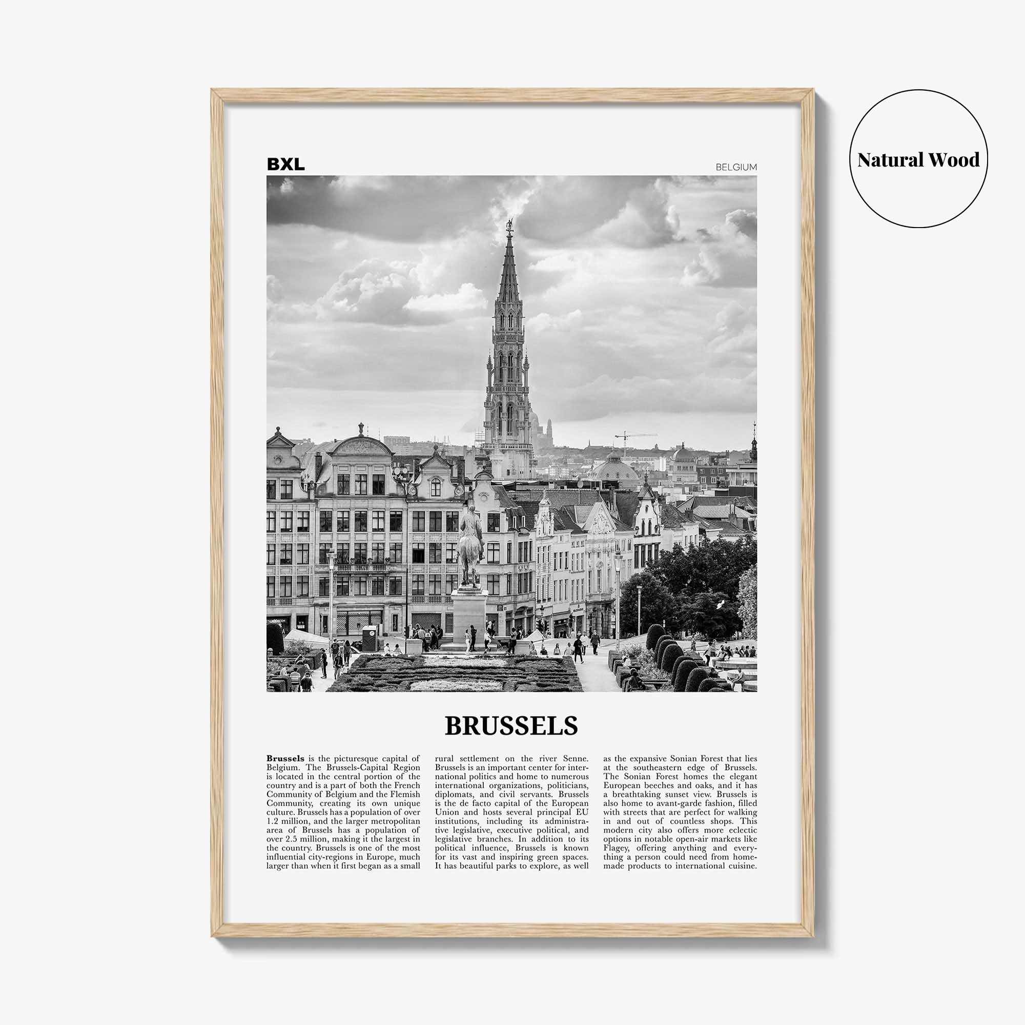 Brussels Print Black and White, Brussels Wall Art, Brussels Poster, Brussels Photo, Brussels Wall Decor, Belgium, Bruxelles, Brussel, Europe