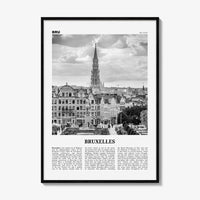 Bruxelles Print Black and White, Bruxelles Wall Art, Bruxelles Poster, Bruxelles Photo, Bruxelles Wall Décor, Bruxelles Map, Belgium