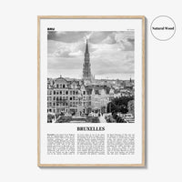 Bruxelles Print Black and White, Bruxelles Wall Art, Bruxelles Poster, Bruxelles Photo, Bruxelles Wall Décor, Bruxelles Map, Belgium
