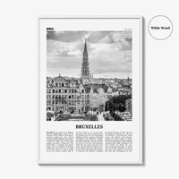 Bruxelles Print Black and White, Bruxelles Wall Art, Bruxelles Poster, Bruxelles Photo, Bruxelles Wall Décor, Bruxelles Map, Belgium