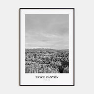 Bryce Canyon National Park Portrait B&W Poster