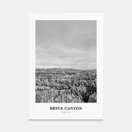 Bryce Canyon National Park Portrait B&W Poster