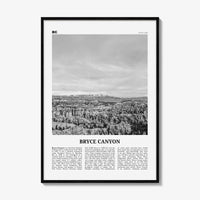 Bryce Canyon National Park Print Black and White, Bryce Canyon Wall Art, Bryce Canyon Poster, Bryce Canyon Photo, Utah, USA, United States