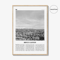 Bryce Canyon National Park Print Black and White, Bryce Canyon Wall Art, Bryce Canyon Poster, Bryce Canyon Photo, Utah, USA, United States