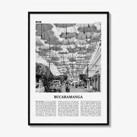 Bucaramanga Print Black and White, Bucaramanga Wall Art, Bucaramanga Poster, Bucaramanga Photo, Bucaramanga Map, Colombia