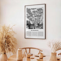 Bucaramanga Print Black and White, Bucaramanga Wall Art, Bucaramanga Poster, Bucaramanga Photo, Bucaramanga Map, Colombia