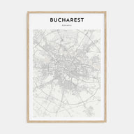 Bucharest Map Portrait Poster