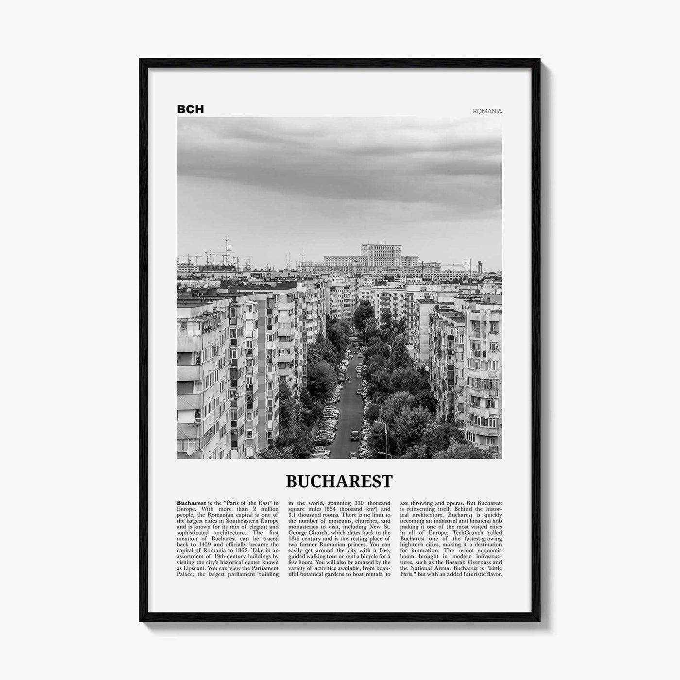 Bucharest Print Black and White No 1, Bucharest Wall Art, Bucharest Poster, Bucharest Photo, Bucharest Wall Décor, Romania, București