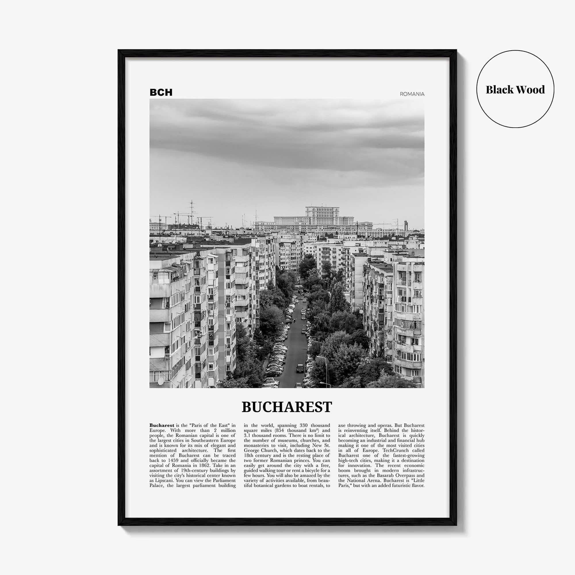 Bucharest Print Black and White No 1, Bucharest Wall Art, Bucharest Poster, Bucharest Photo, Bucharest Wall Décor, Romania, București