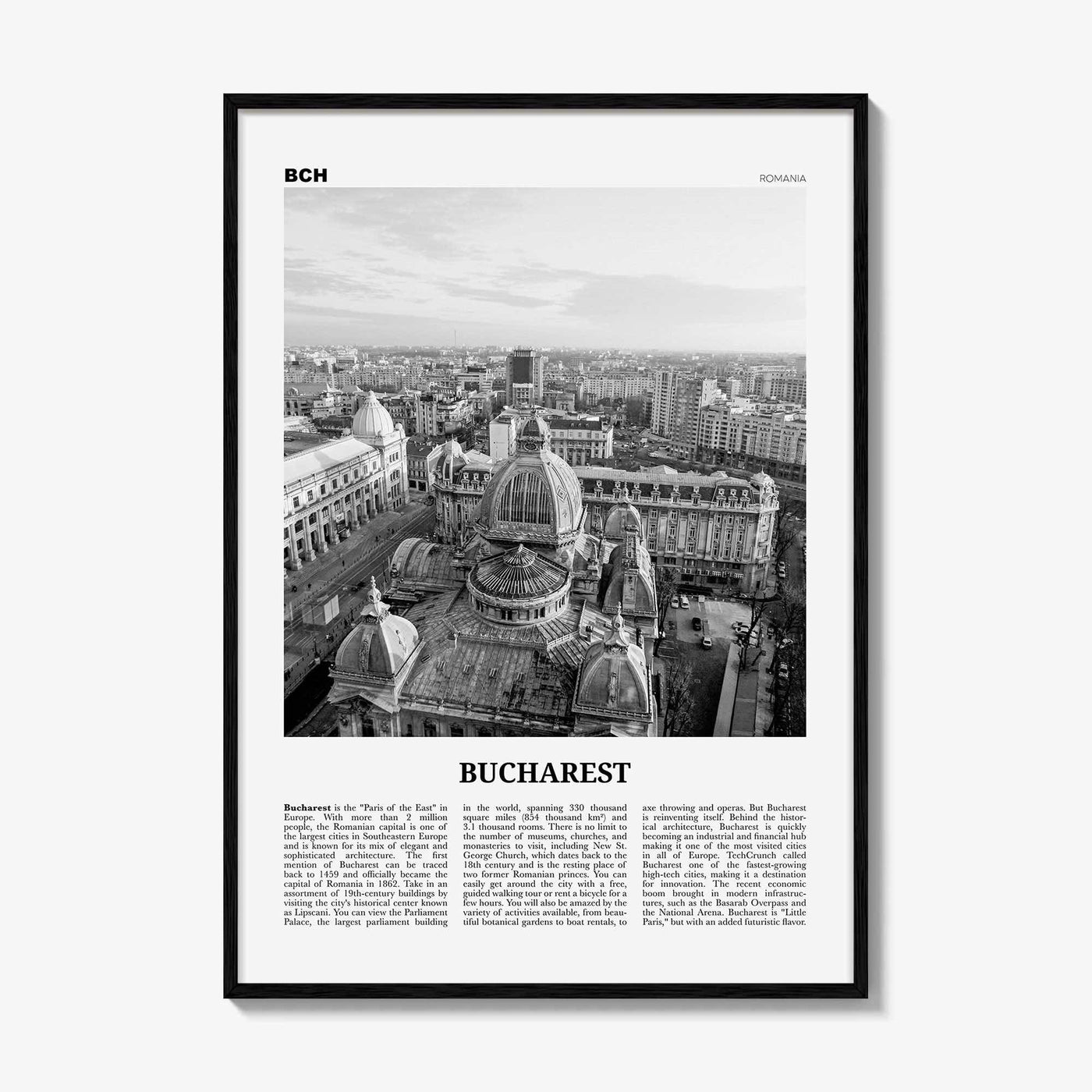 Bucharest Print Black and White No 2, Bucharest Wall Art, Bucharest Poster, Bucharest Photo, Bucharest Décor, Romania, București, România