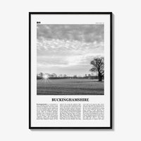 Buckinghamshire Print Black and White, Buckinghamshire Wall Art, Buckinghamshire Poster, Buckinghamshire Photo, Buckinghamshire Map, England