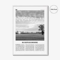 Buckinghamshire Print Black and White, Buckinghamshire Wall Art, Buckinghamshire Poster, Buckinghamshire Photo, Buckinghamshire Map, England