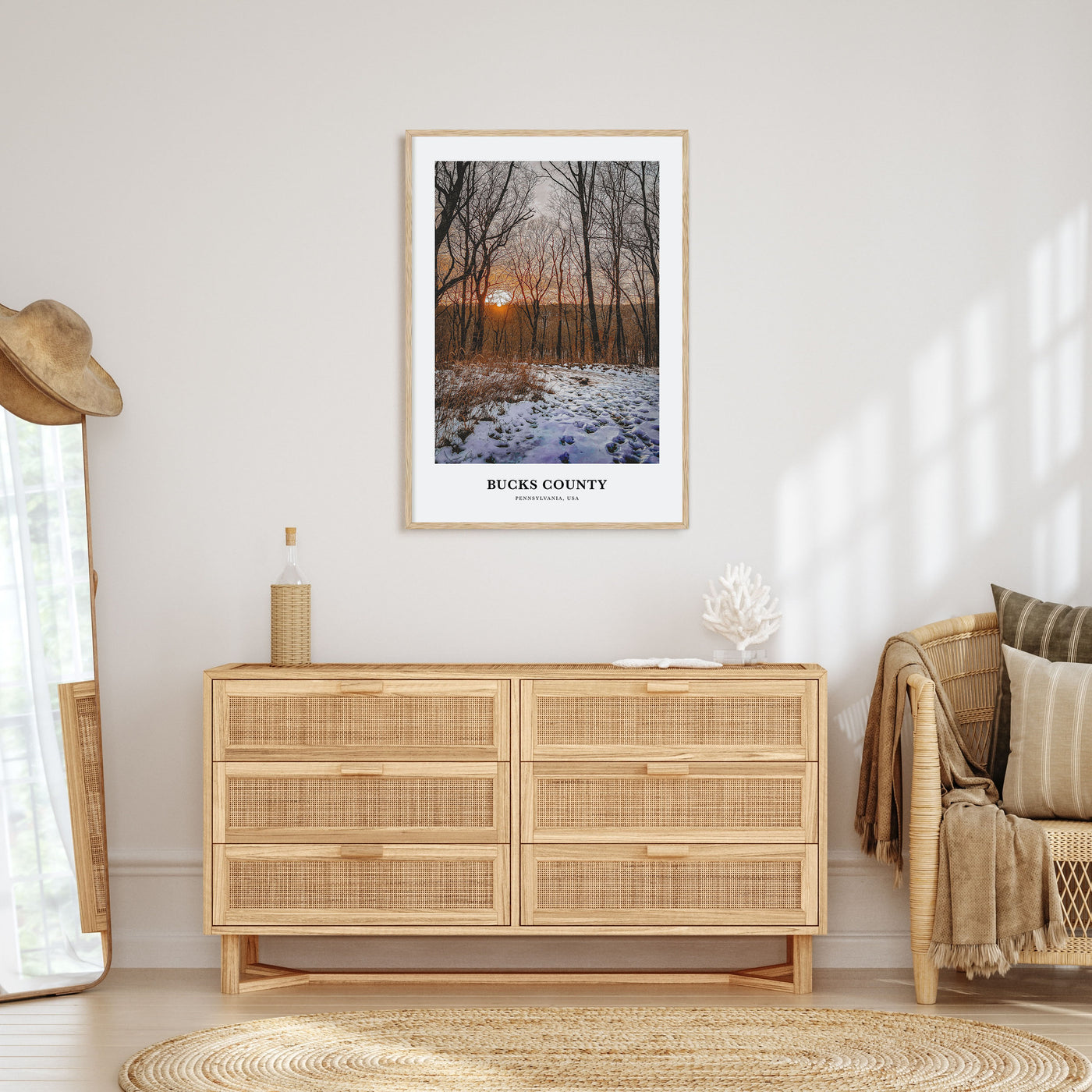 Bucks County Portrait Color Poster