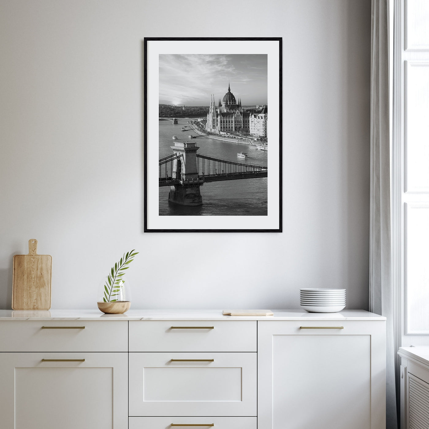 Budapest Photo B&W Poster