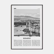 Budapest Travel B&W Poster