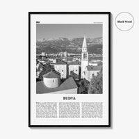Budva Print Black and White, Budva Wall Art, Budva Poster, Budva Photo, Budva Wall Décor, Будва, Montenegro, Adriatic Sea, Europe