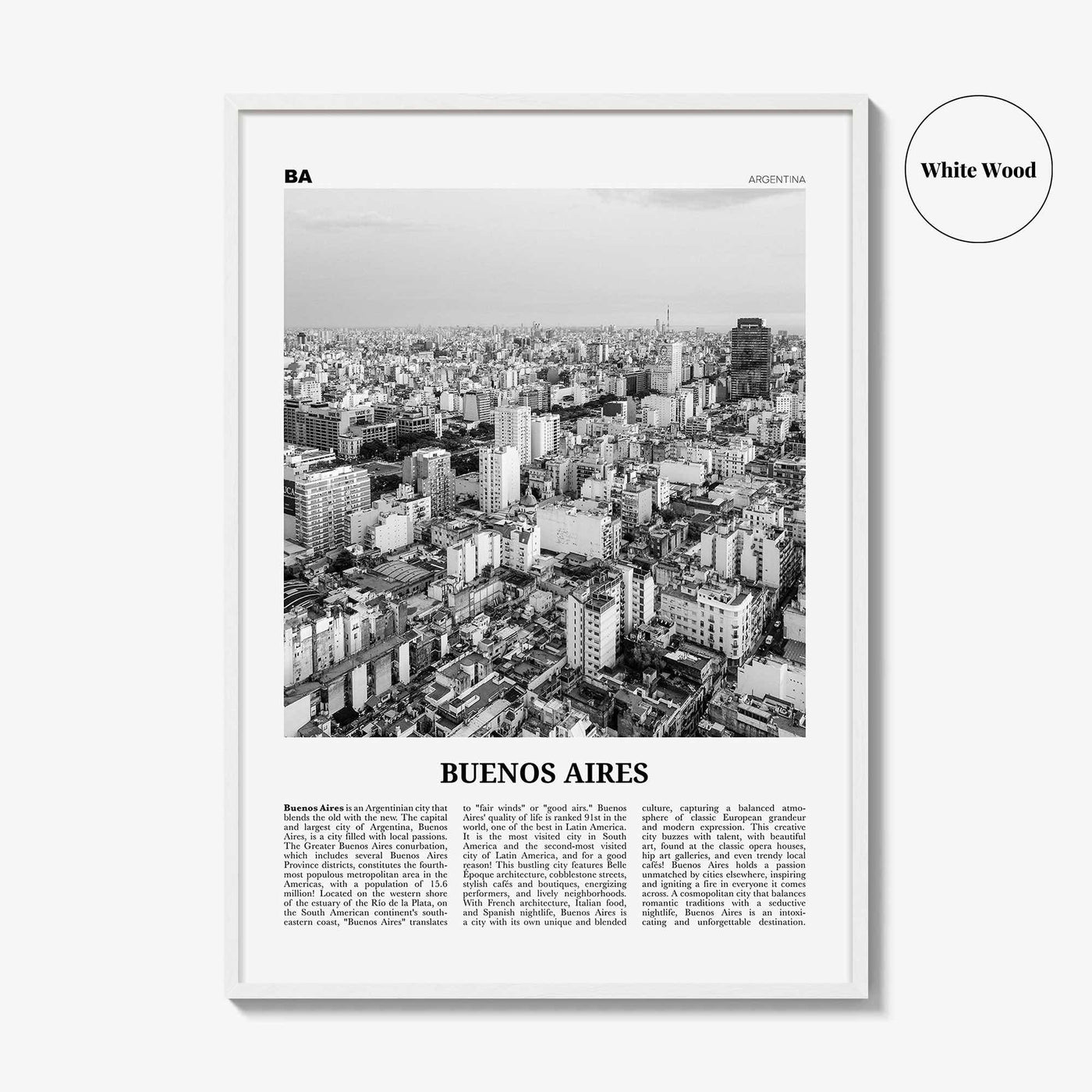 Buenos Aires Print Black and White No 1, Buenos Aires Wall Art, Buenos Aires Poster, Buenos Aires Photo, Argentina, South America