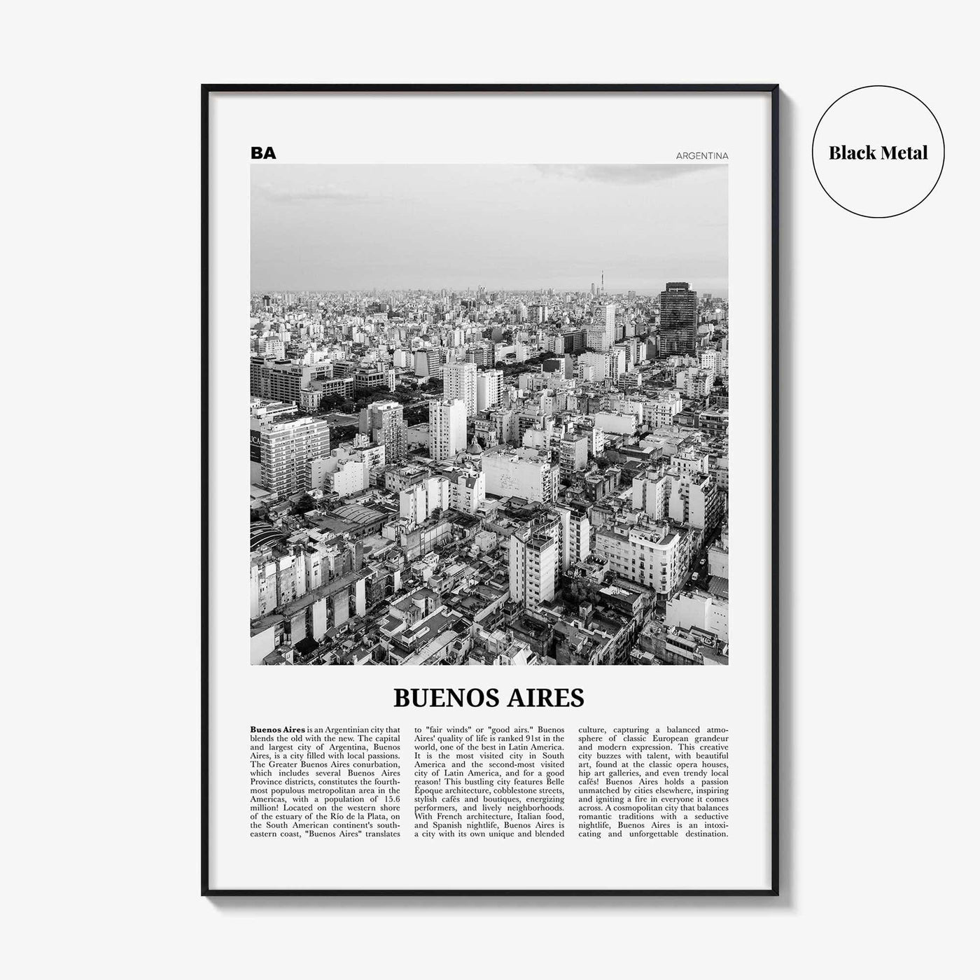 Buenos Aires Print Black and White No 1, Buenos Aires Wall Art, Buenos Aires Poster, Buenos Aires Photo, Argentina, South America