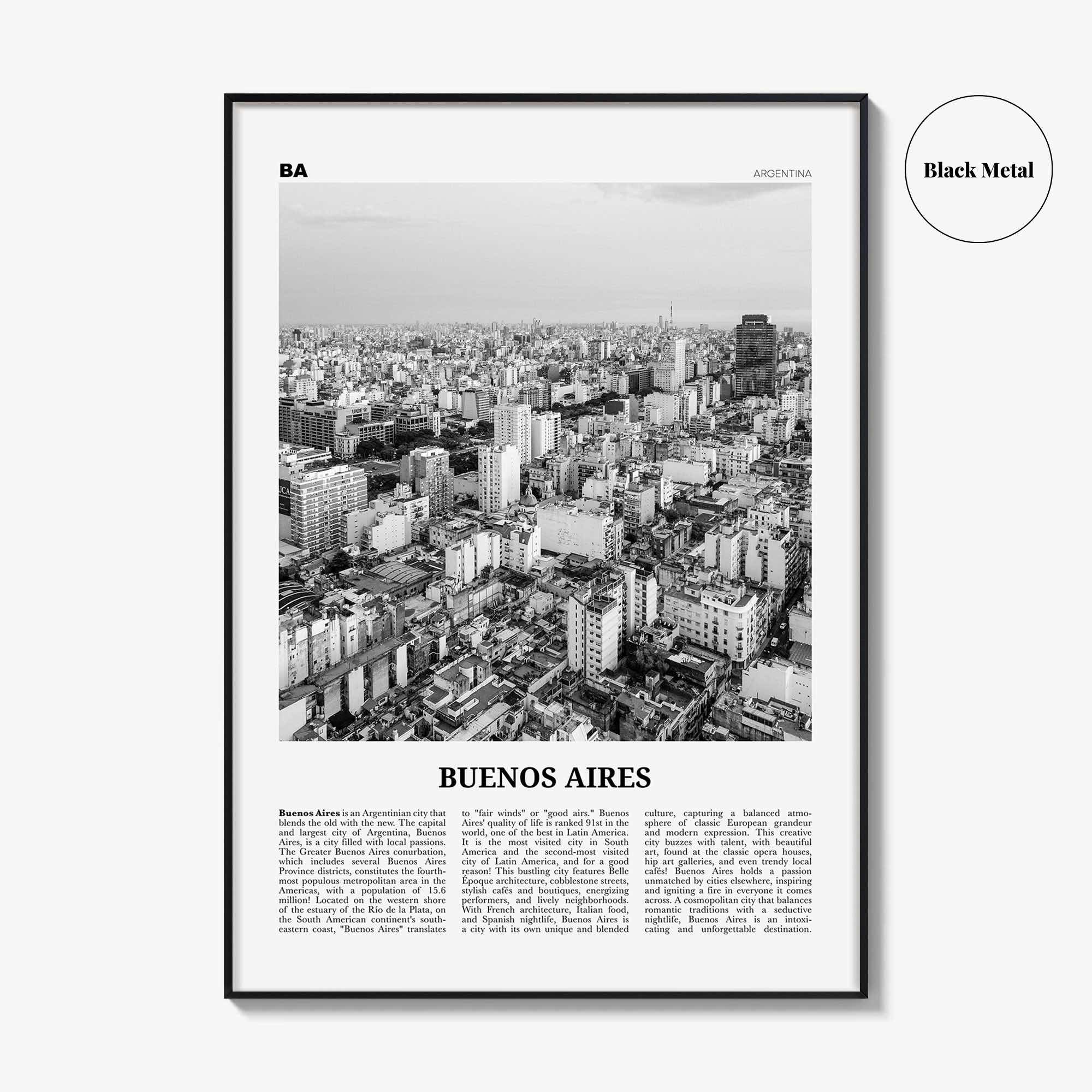 Buenos Aires Print Black and White No 1, Buenos Aires Wall Art, Buenos Aires Poster, Buenos Aires Photo, Argentina, South America