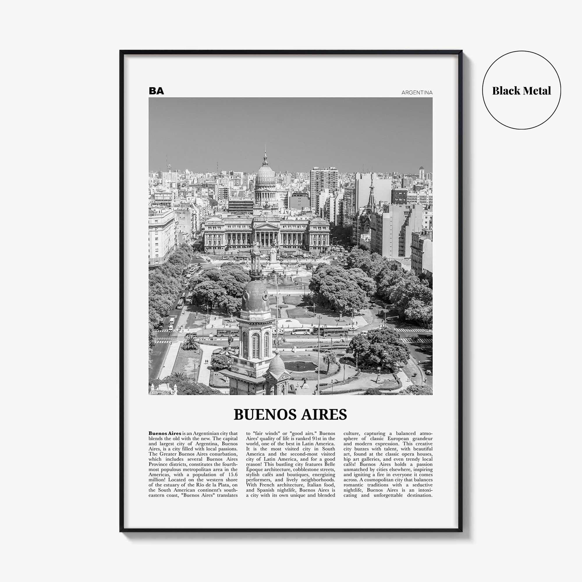 Buenos Aires Print Black and White No 2, Buenos Aires Wall Art, Buenos Aires Poster, Buenos Aires Photo, Argentina, South America