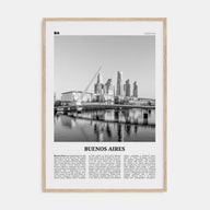 Buenos Aires Travel B&W No 3 Poster