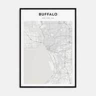 Buffalo Map Portrait Poster