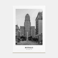 Buffalo Portrait B&W No 1 Poster