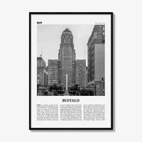 Buffalo Print Black and White No 1, Buffalo Wall Art, Buffalo Poster, Buffalo Photo, Buffalo Decor, New York, USA, United States, America